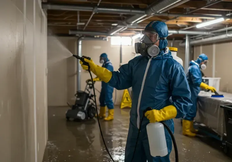 Basement Sanitization and Antimicrobial Treatment process in Merced County, CA